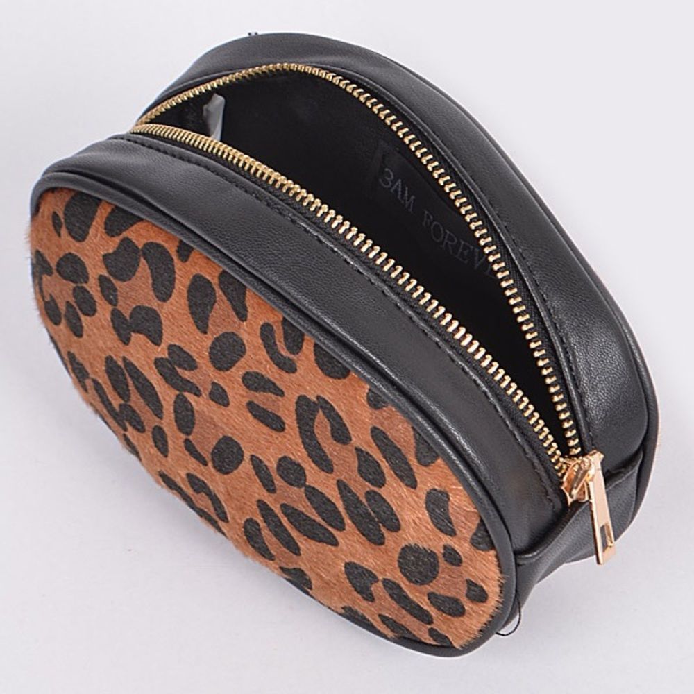 Belt Bag/ Fanny- Fuzzy Faux Leopard Fur - Picture 5 of 5